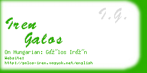 iren galos business card